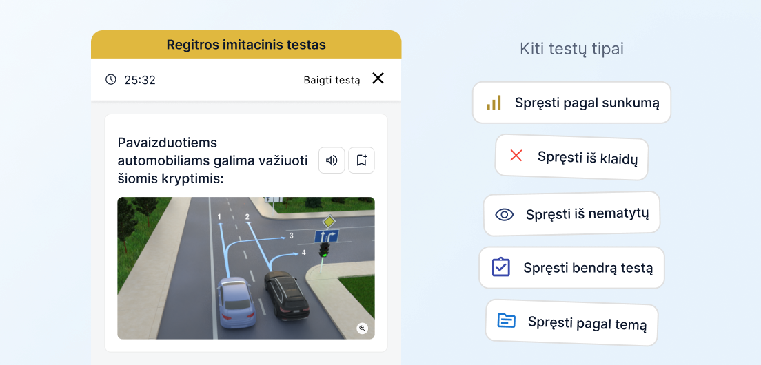 Билеты КЕТ как на экзамене Regitra