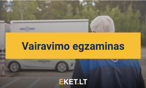 Vairavimo egzaminas 2025 m.: mokyklinis, „Regitroje“, klaidos