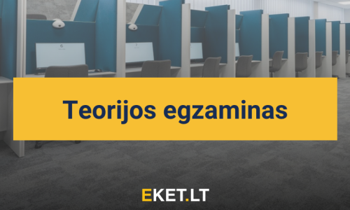 REGITRA teorijos egzaminas 2025 m.: laikymas, kaina, reikalavimai